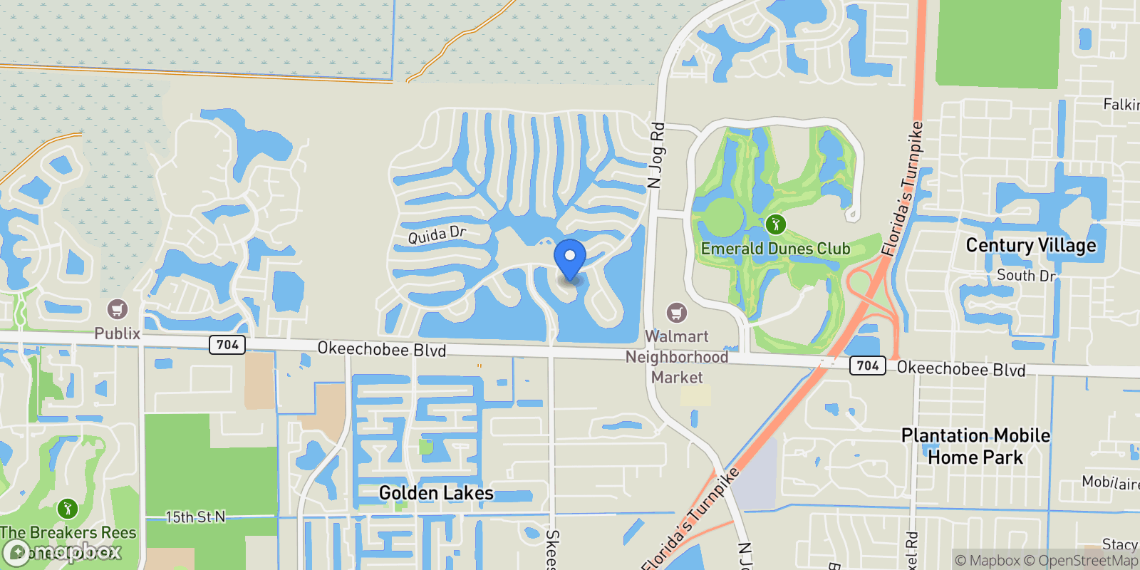 Map showing 2202 Allen Creek Road , West Palm Beach, FL 33411, West Palm Beach, Florida, United States.