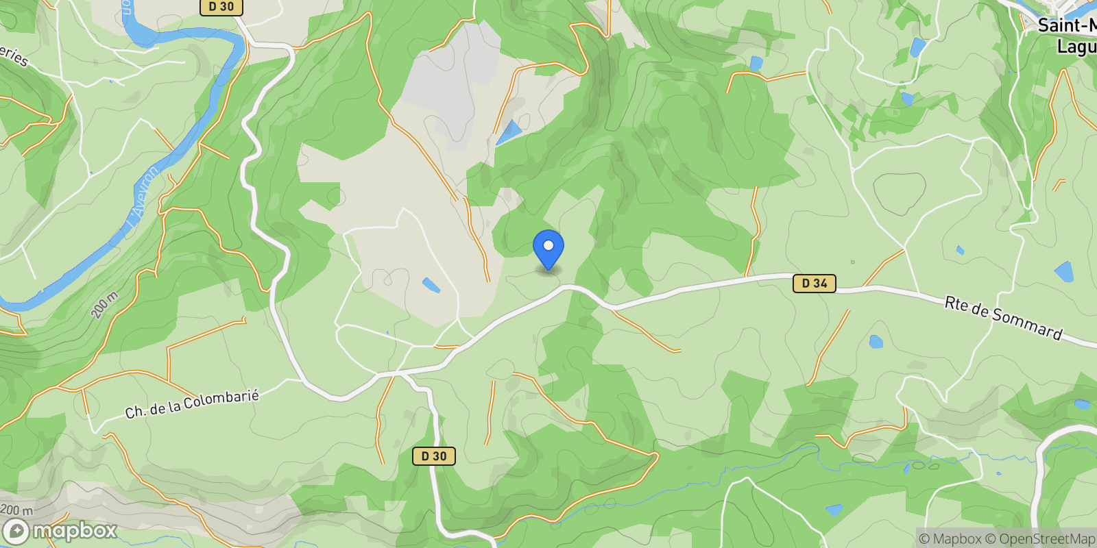 Map showing Saint-Martin-Laguépie, Occitanie, France.
