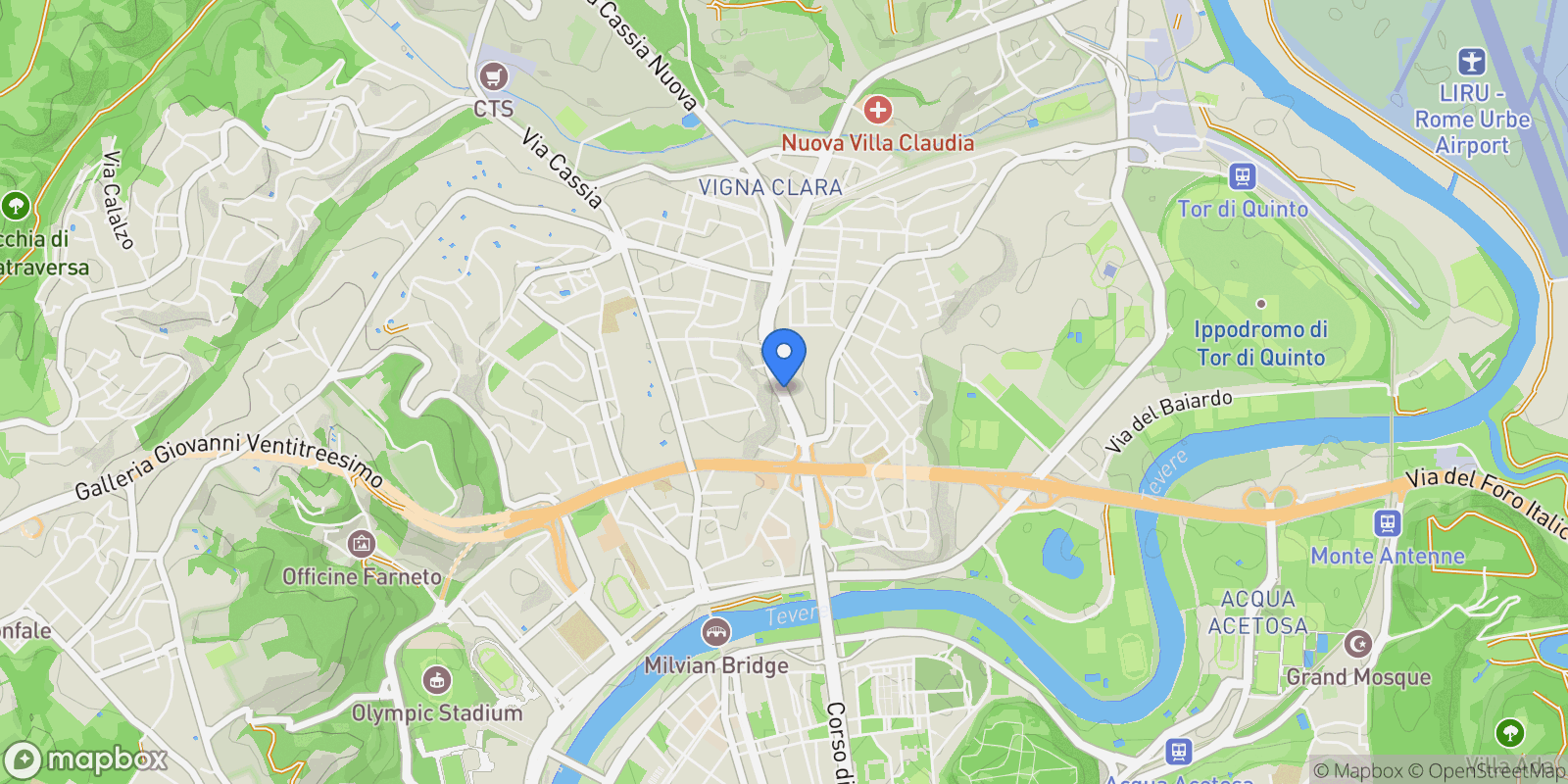 Map showing Corso di Francia, Rome, Lazio, Italy.