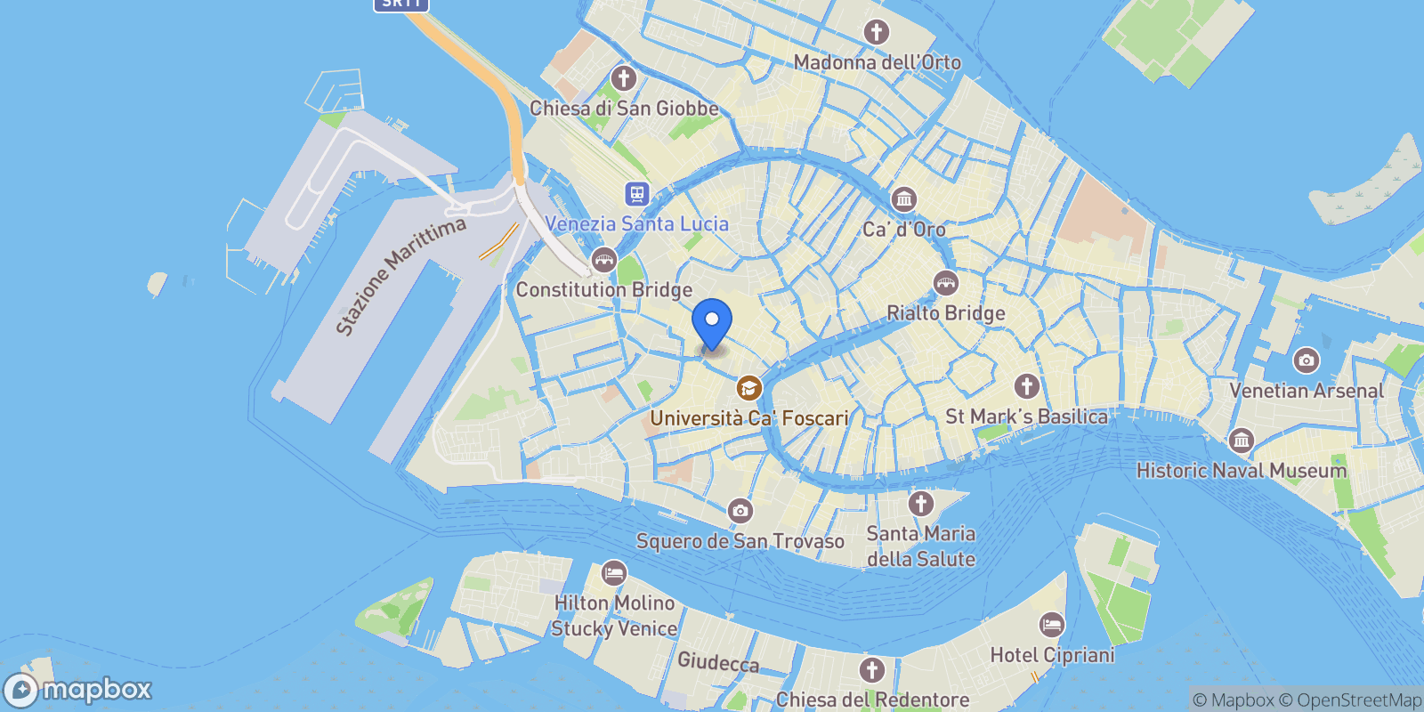 Map showing Sestiere Dorsoduro, 3703, 30123 Venezia VE, Italy, Venice, Veneto, Italy.