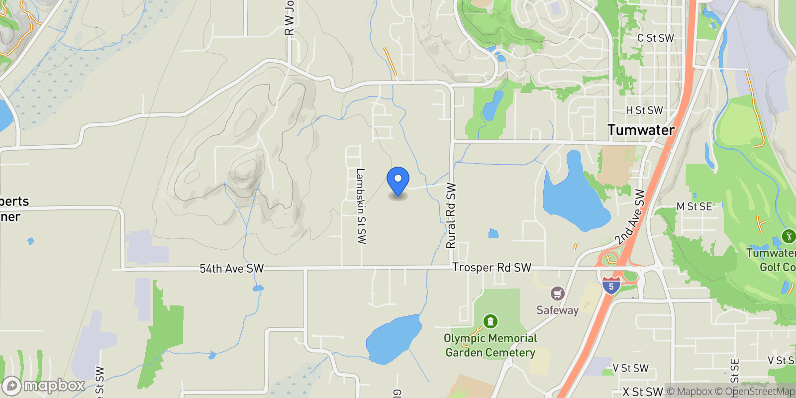 Map showing Rochester, Washington, United States.