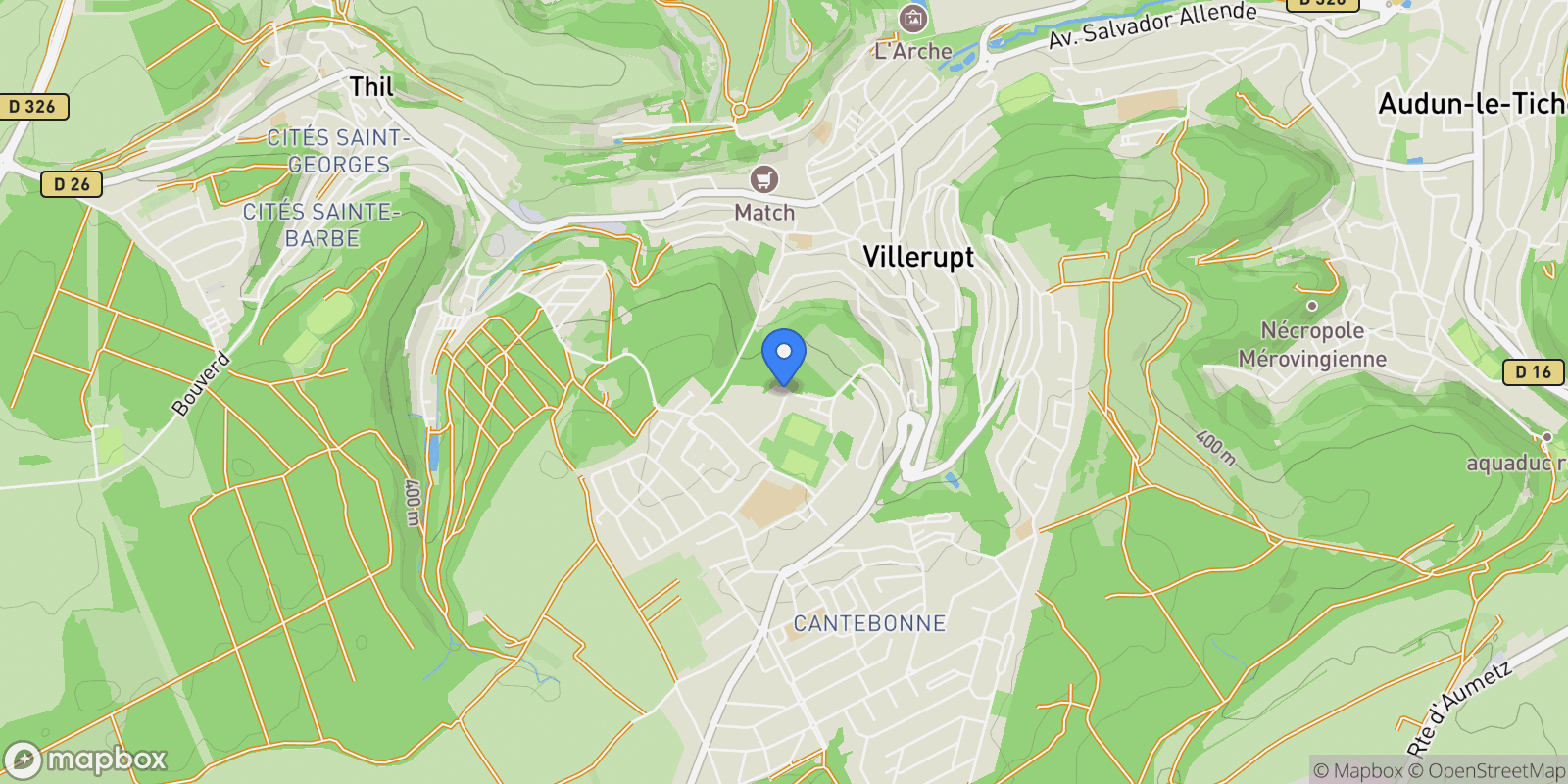 Map showing Villerupt, Grand Est, France.