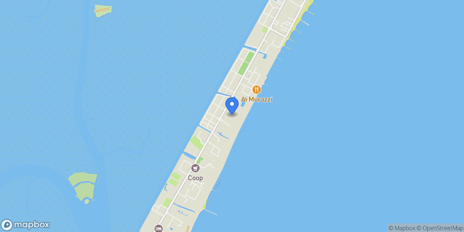 Map showing Lido di Venezia, Italy, Lido di Venezia, Veneto, Italy.