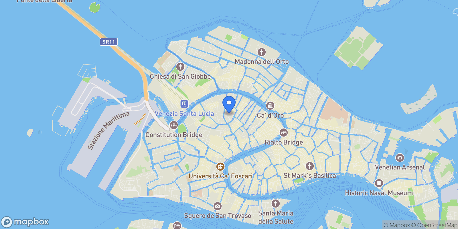 Map showing Campo S. Giacomo dell'Orio, 30135 Venezia VE, Italy, Venice, Veneto, Italy.