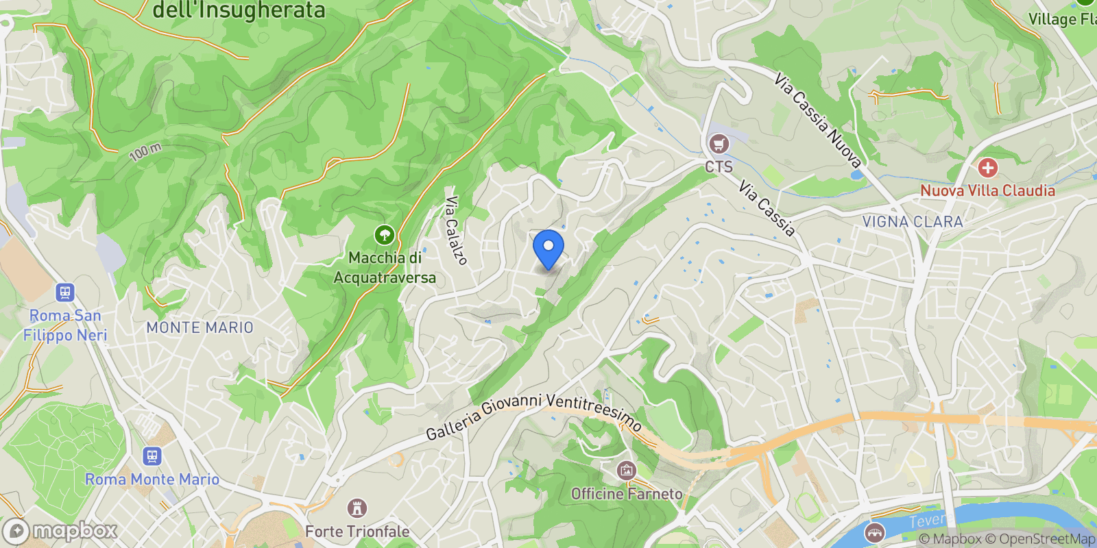 Map showing Via Misurina, Rome, Lazio, Italy.