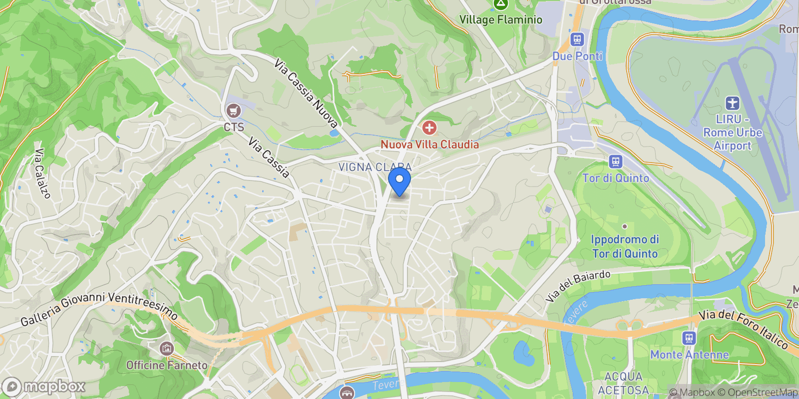 Map showing Via Fedele Lampertico, Rome, Lazio, Italy.