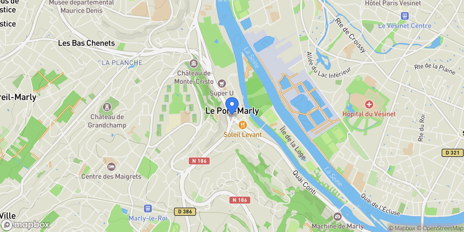 Map showing Le Port-Marly, Île-de-France, France.
