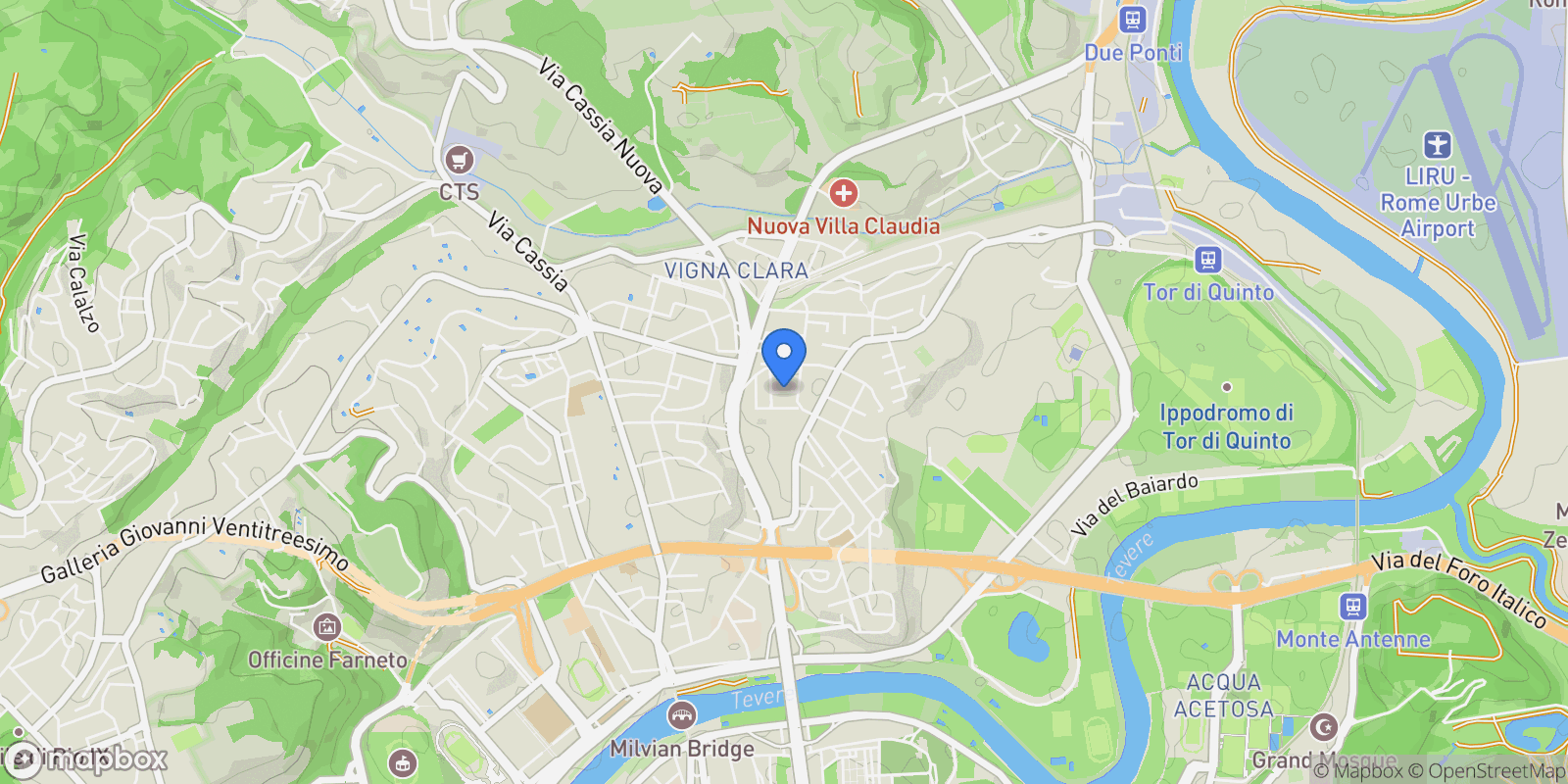 Map showing Via Vincenzo Tangorra, Rome, Lazio, Italy.