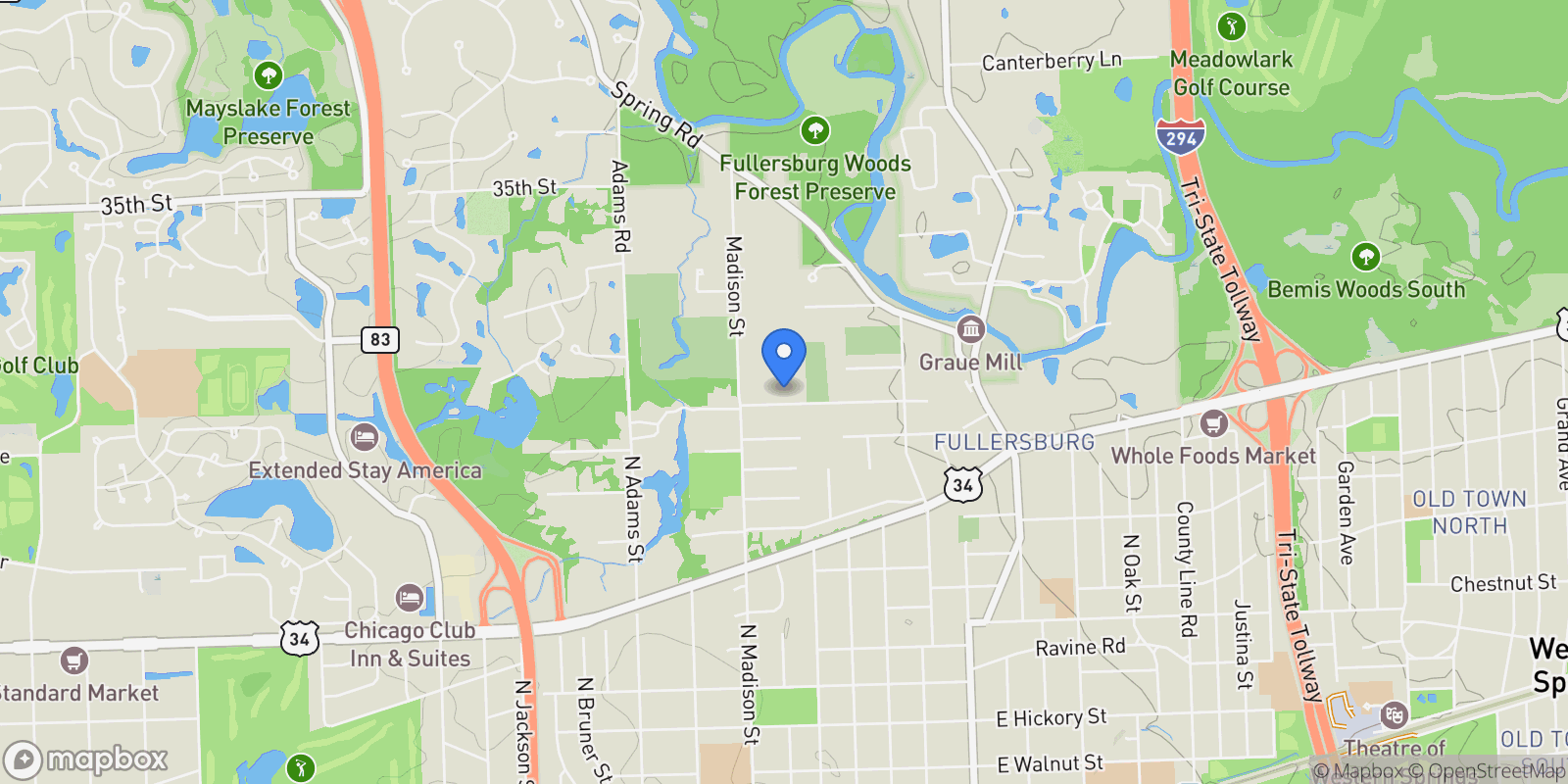 Map showing 401 Glendale Avenue, Oak Brook, IL, 60523, USA, Oak Brook, Illinois, United States.