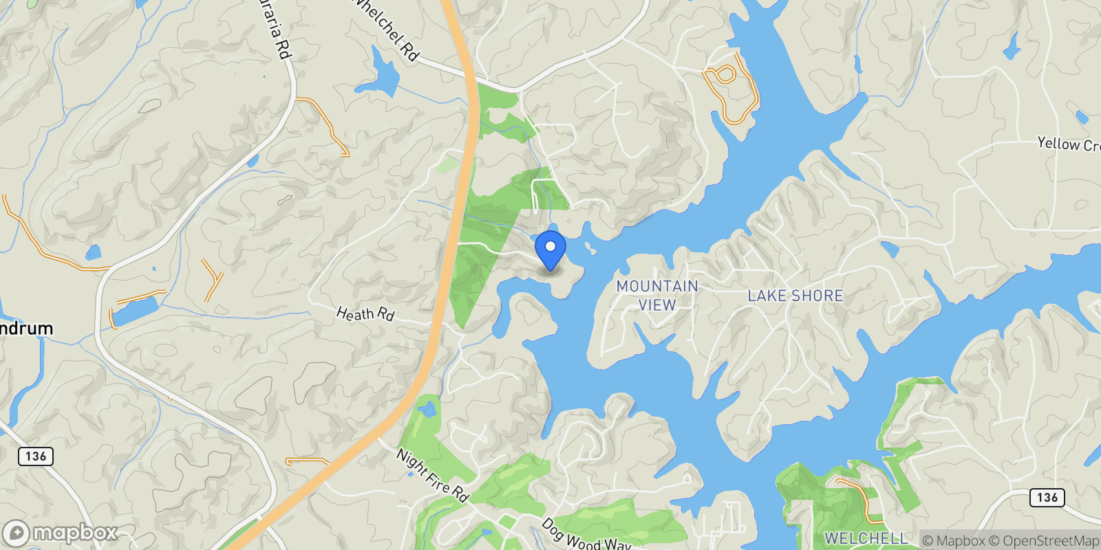 Map showing 380 Fredericks Cove, Cumming, Georgia, United States.
