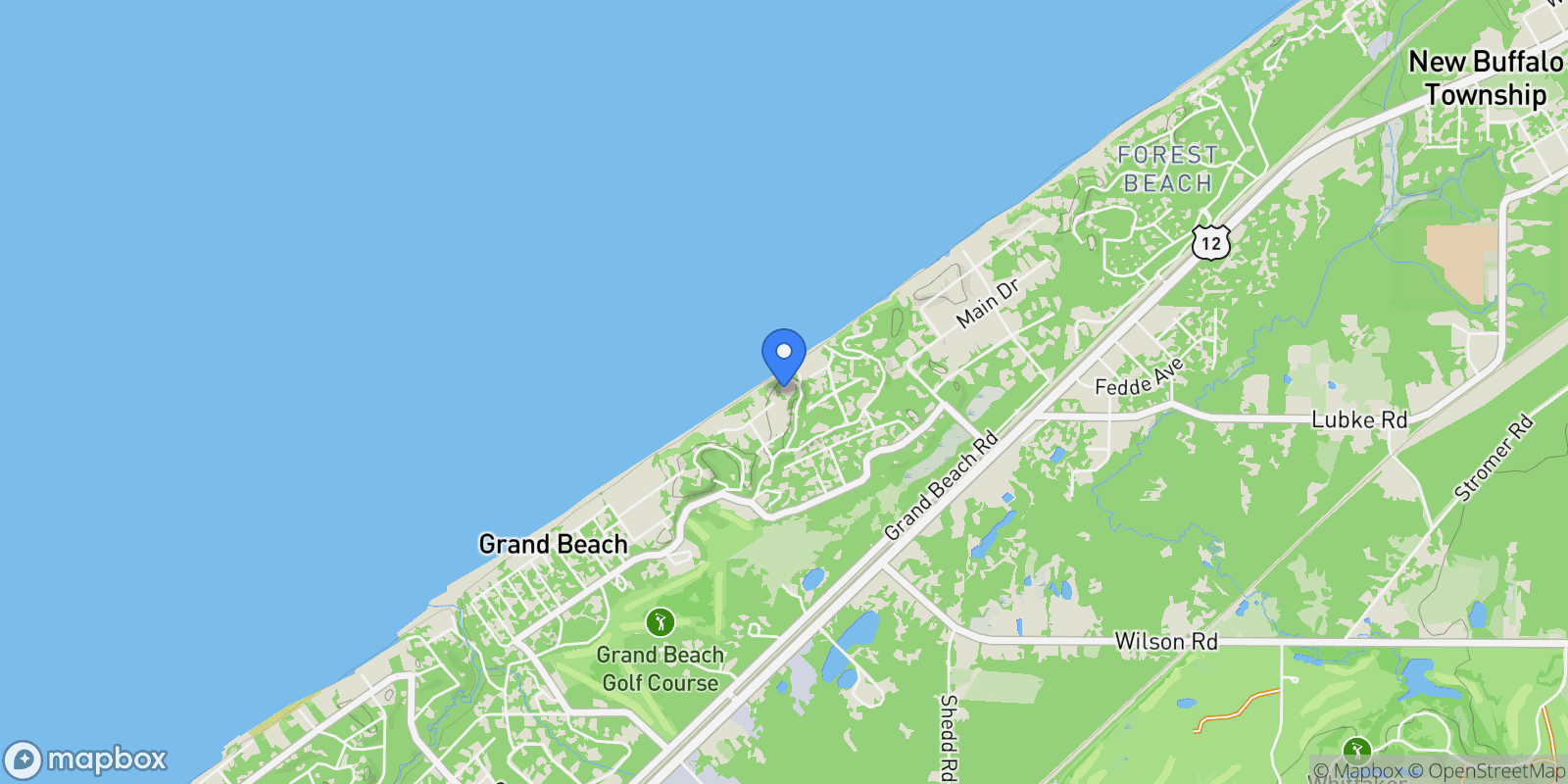 Map showing 50005 High Point Lane, New Buffalo, MI, 49117, USA, New Buffalo, Michigan, United States.