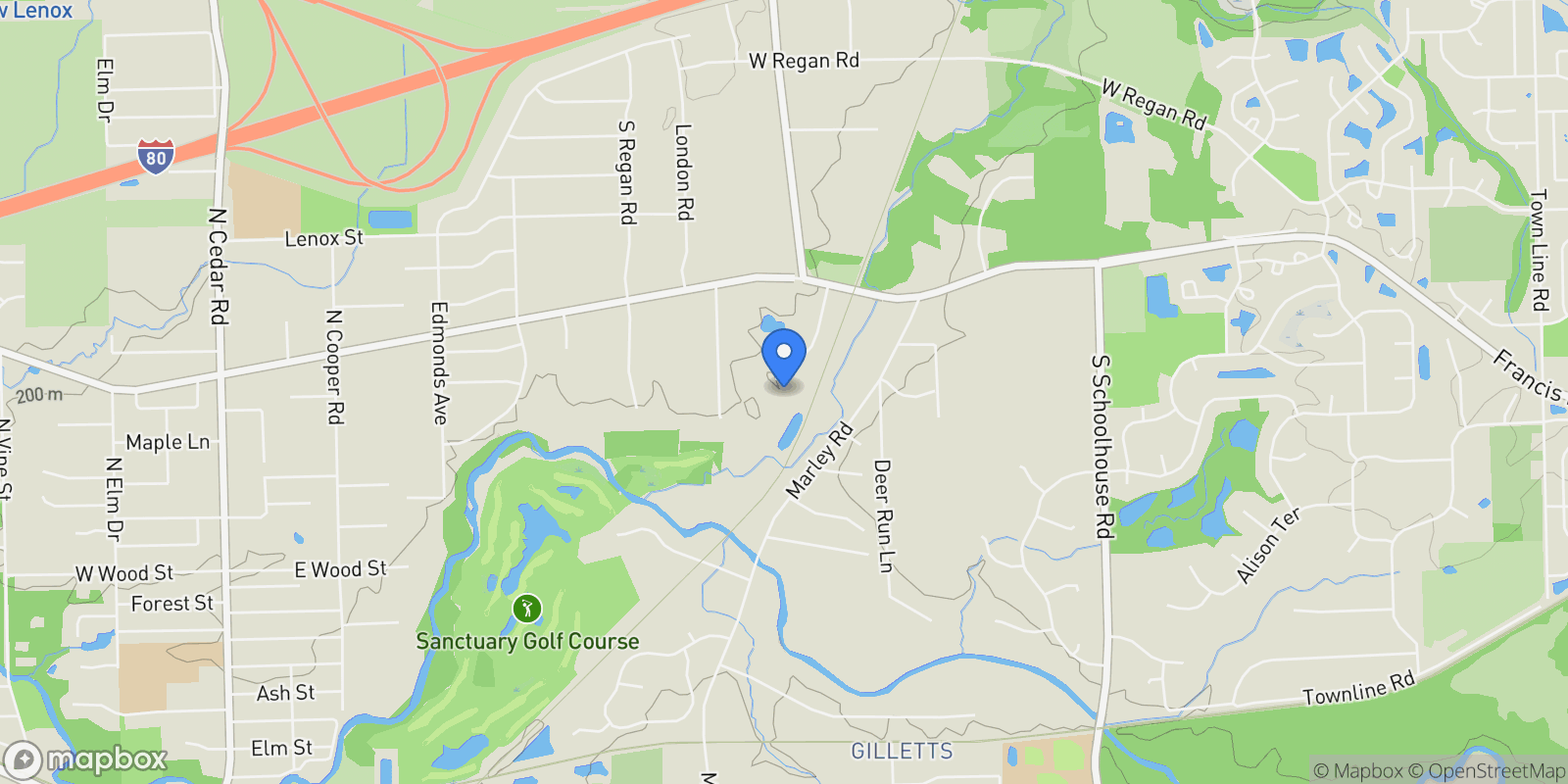 Map showing 1110 Lakeside Drive, New Lenox, IL 60451, New Lenox, Illinois, United States.