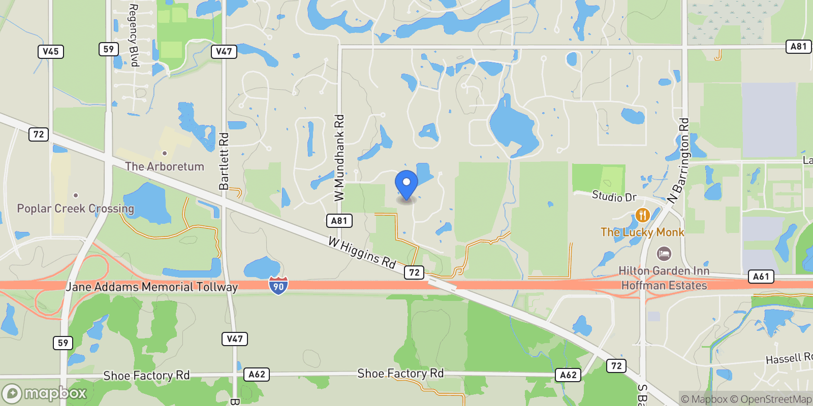 Map showing 17 Star Lane, South Barrington, IL, 60010, USA, Barrington Hills, Illinois, United States.