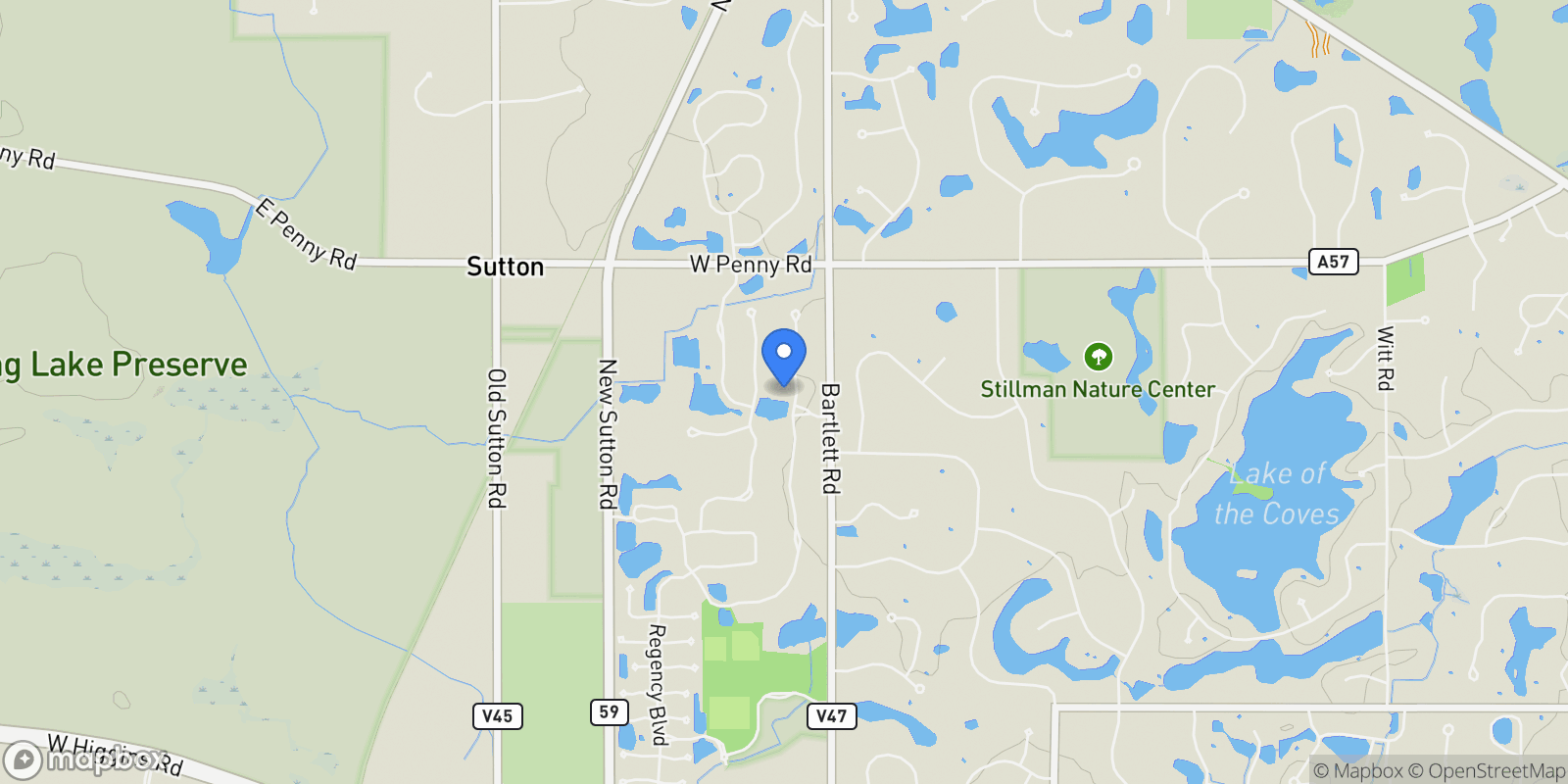 Map showing 60 Wood Oaks Drive, South Barrington, IL, 60010, USA, Barrington Hills, Illinois, United States.