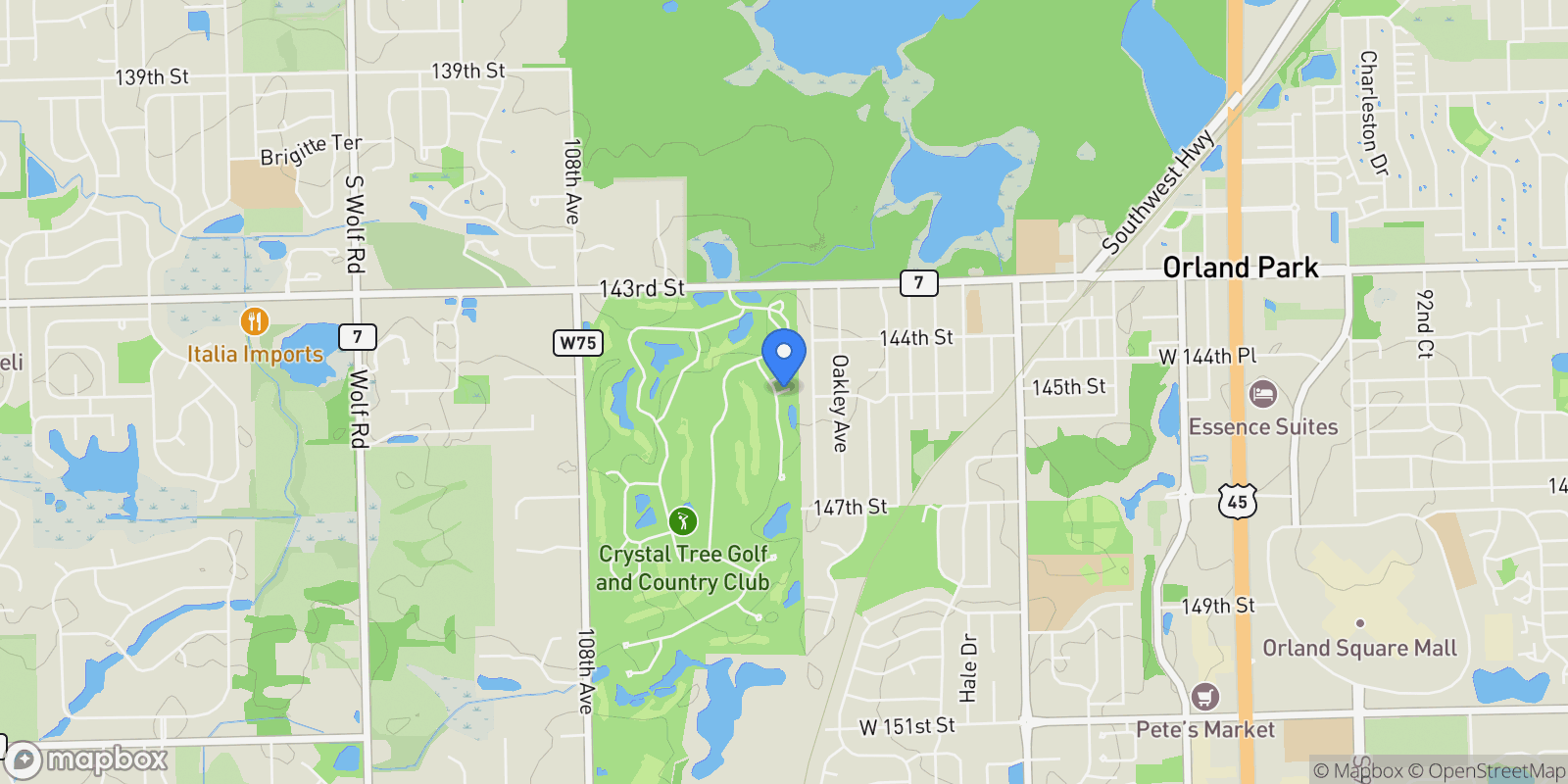 Map showing 11149 Lizmore Lane , 35A, Orland Park, IL 60467, Orland Park, Illinois, United States.