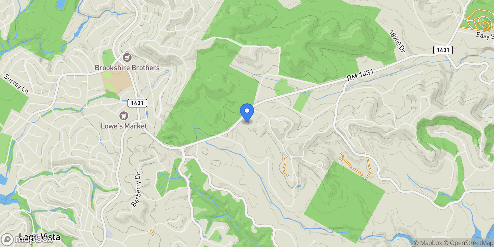 Map showing 19705 Tyler Trail, Jonestown, TX 78645, Jonestown, Texas, United States.