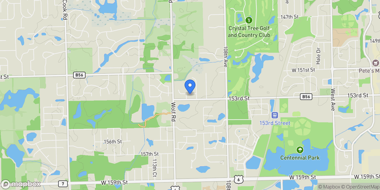 Map showing 11049 Lizmore Lane , 40B, Orland Park, IL 60467, Orland Park, Illinois, United States.
