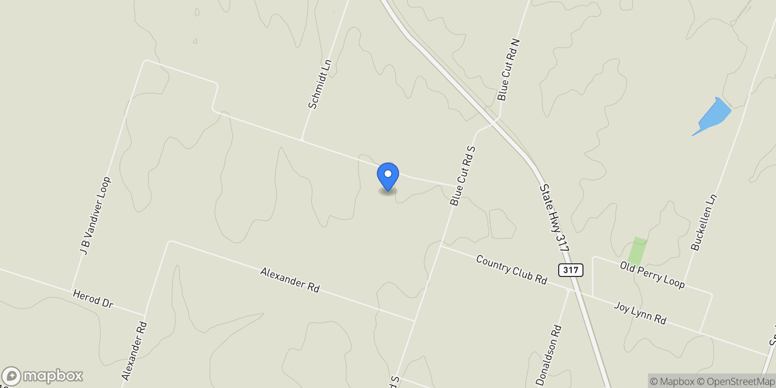 Map showing 375 J.B. Vandiver Loop, Moody, TX 76557, Moody, Texas, United States.