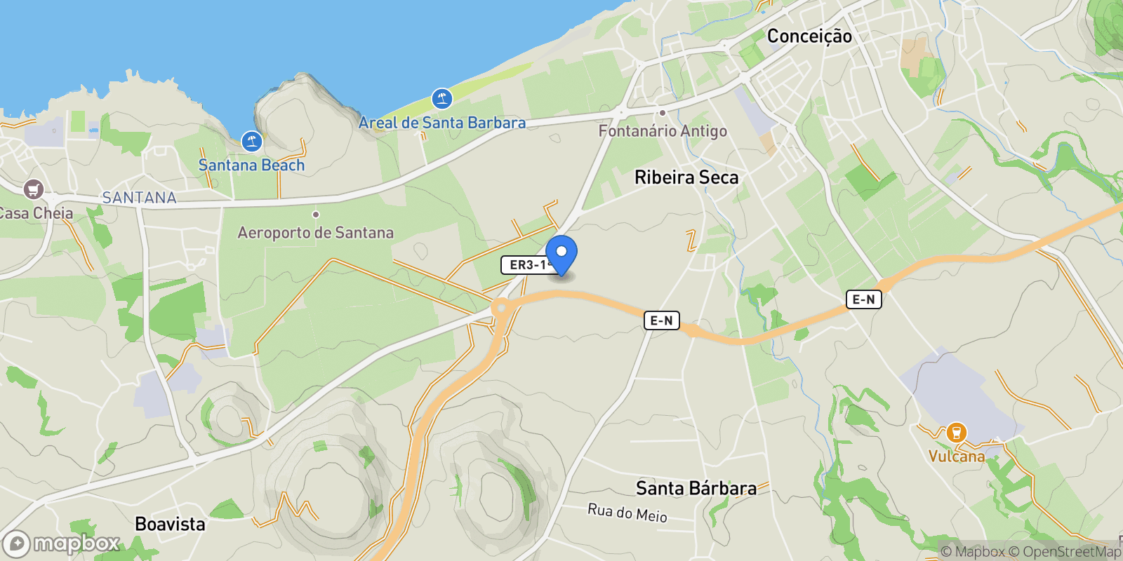 Map showing Ribeira Seca, 9600, Portugal, Ribeira Seca, Azores, Portugal.