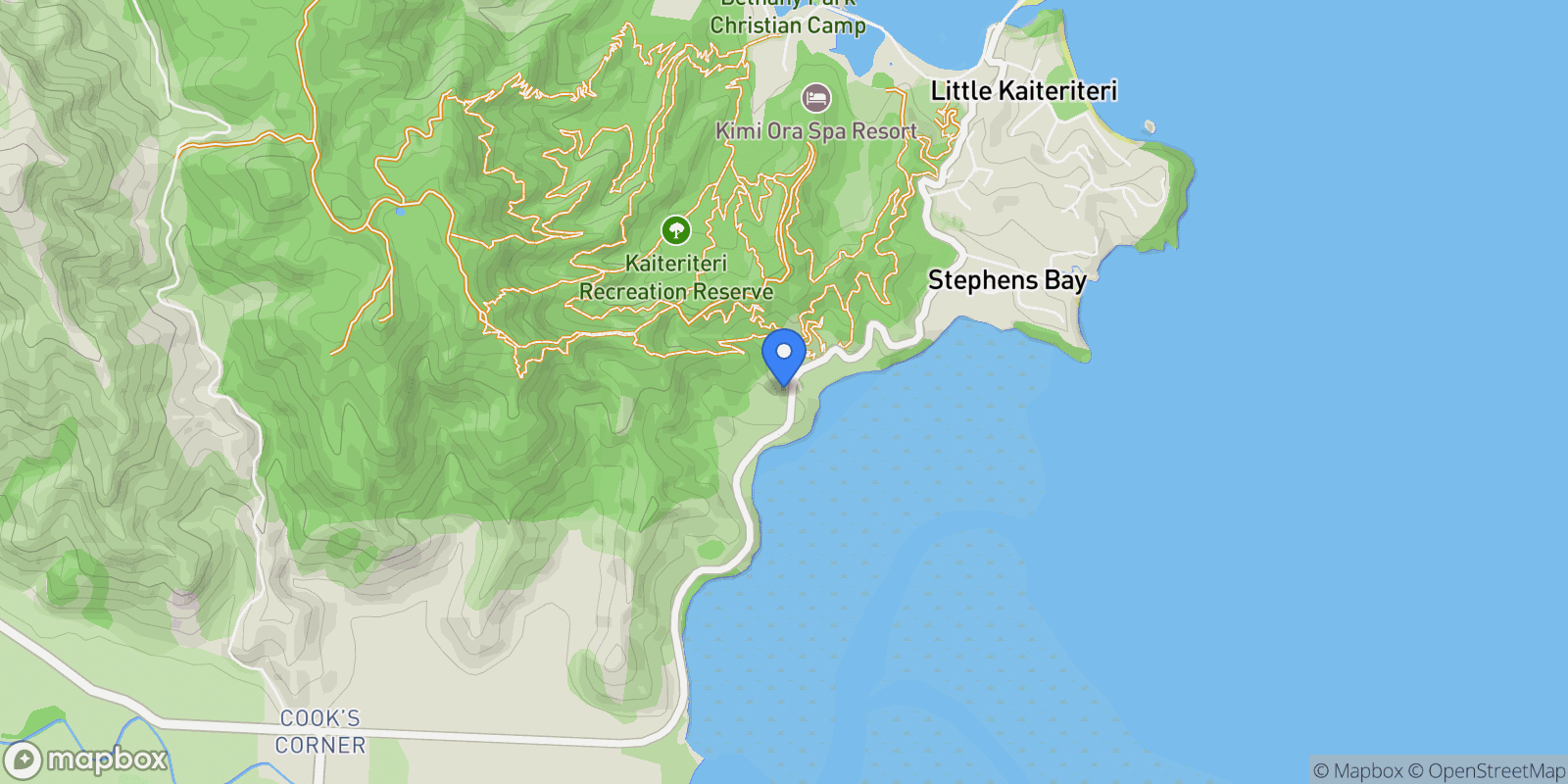 Map showing 293 Riwaka-Kaiteri, Kaiteriteri, TAS 7197, Kaiteriteri, Tasman, New Zealand.