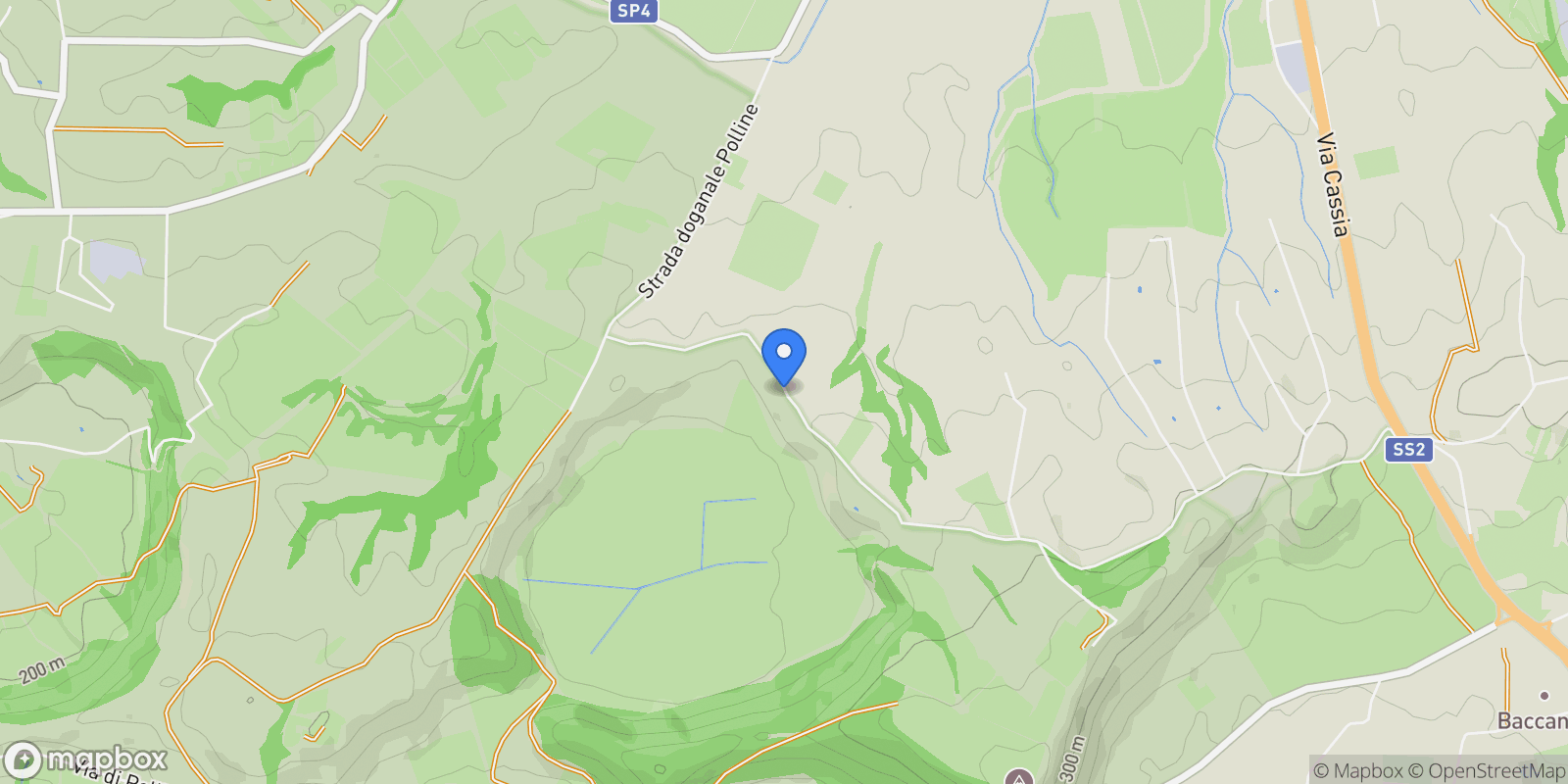 Map showing Strada del Casalino 35, Campagnano di Roma, Lazio, Italy.
