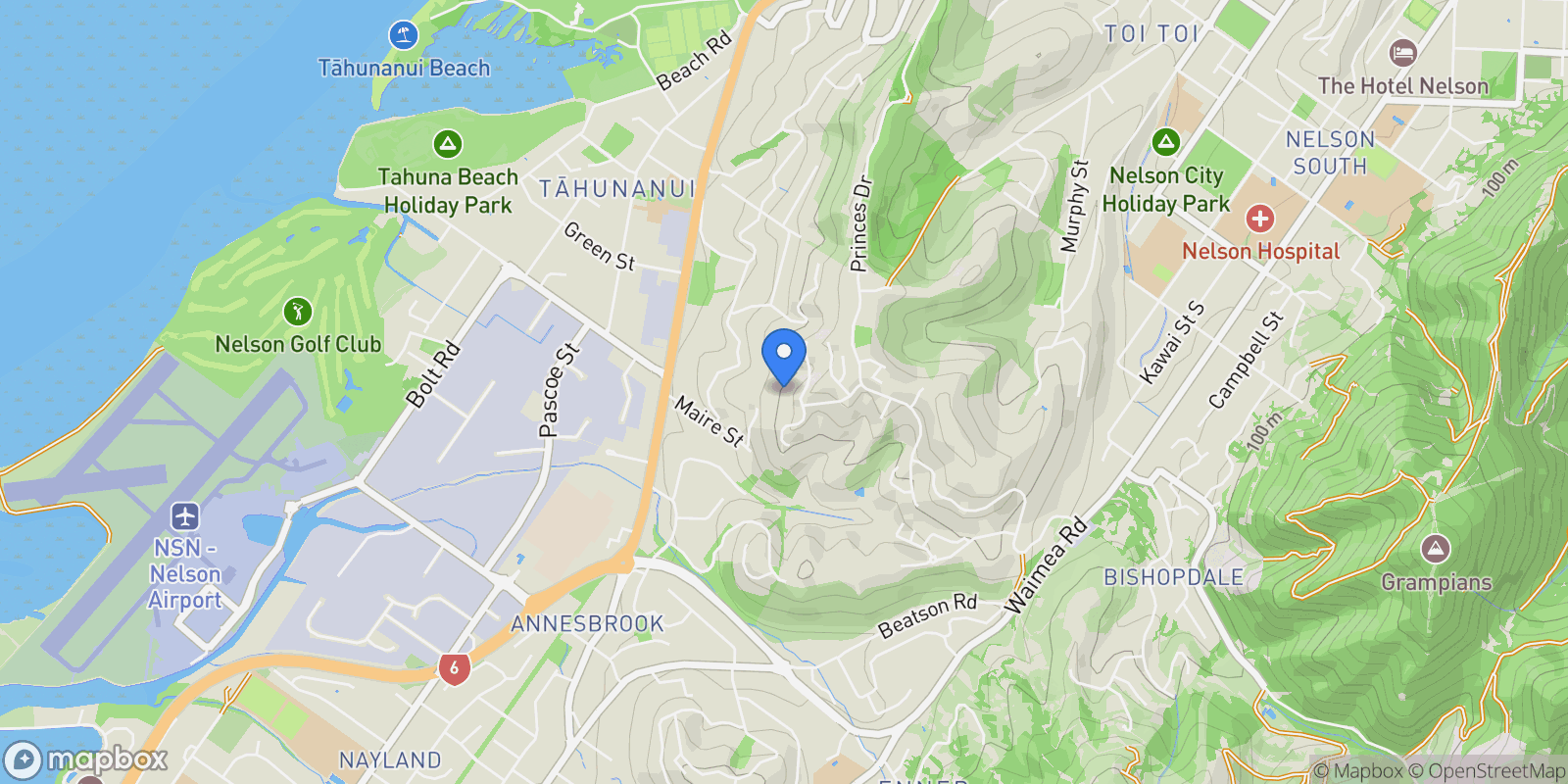 Map showing 9 Zeehaen Place Britannia Heights, Nelson, NSN 7010, Nelson, Nelson, New Zealand.