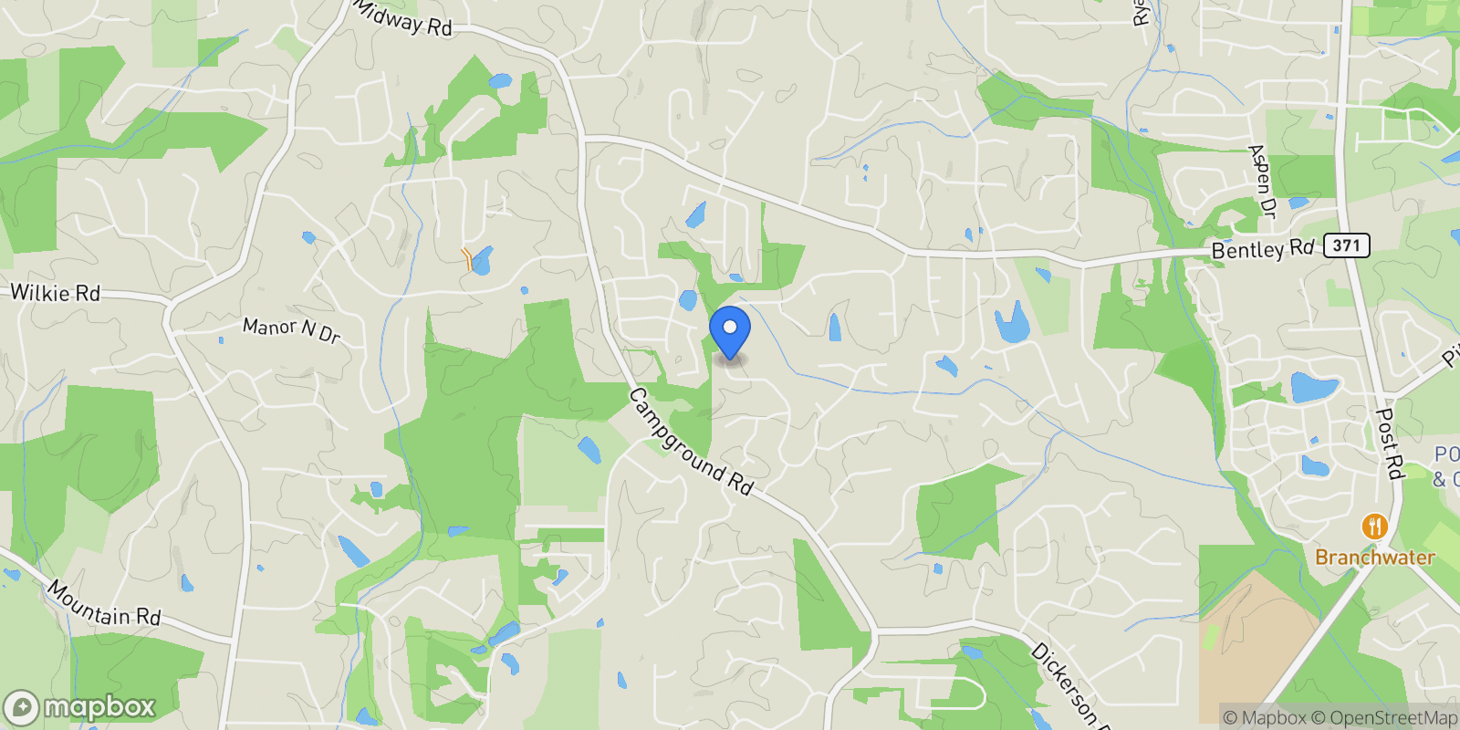 Map showing 6705 Fox Creek Drive, Cumming, Georgia, United States.