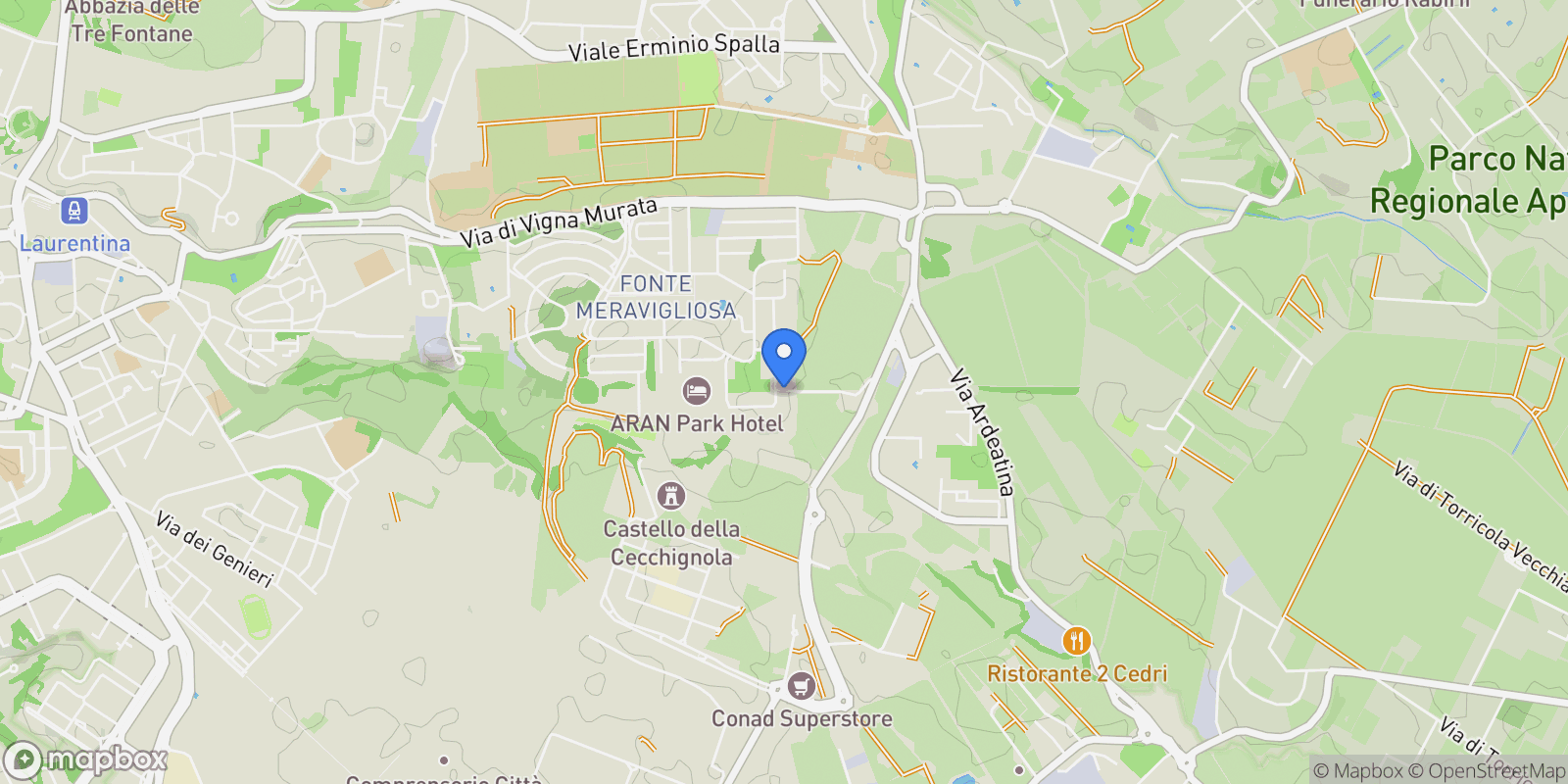 Map showing Via Riccardo Forster 104, Rome, Lazio, Italy.