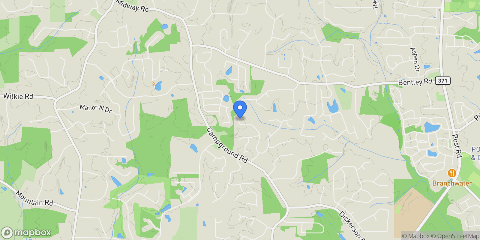 Map showing 6705 Fox Creek Drive, Cumming, Georgia, United States.