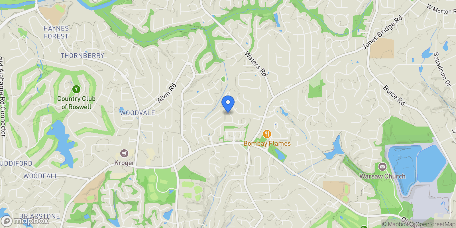 Map showing 10000 Barston Court, Alpharetta, Georgia, United States.