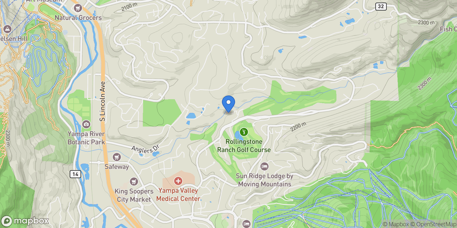 Map showing 1058 Graystone Court, Steamboat Springs, CO 80487, Steamboat Springs, Colorado, United States.
