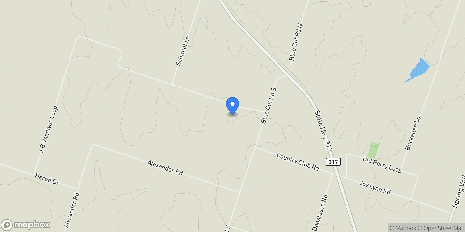 Map showing 375 J.B. Vandiver Loop, Moody, TX 76557, Moody, Texas, United States.