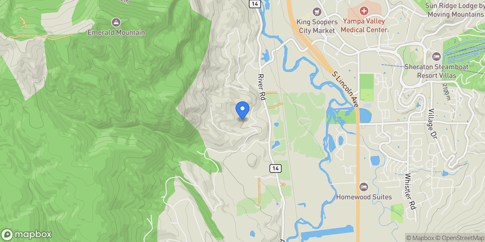 Map showing 31655 Sugar Ridge Road , Steamboat Springs, CO 80487, Steamboat Springs, Colorado, United States.