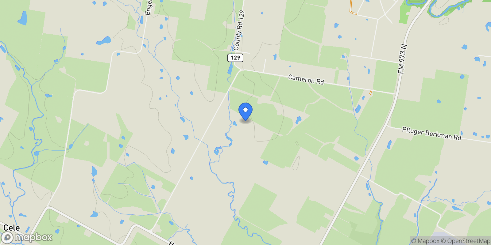 Map showing 20681 Cameron Road, Coupland, TX 78615, Beyersville, Texas, United States.