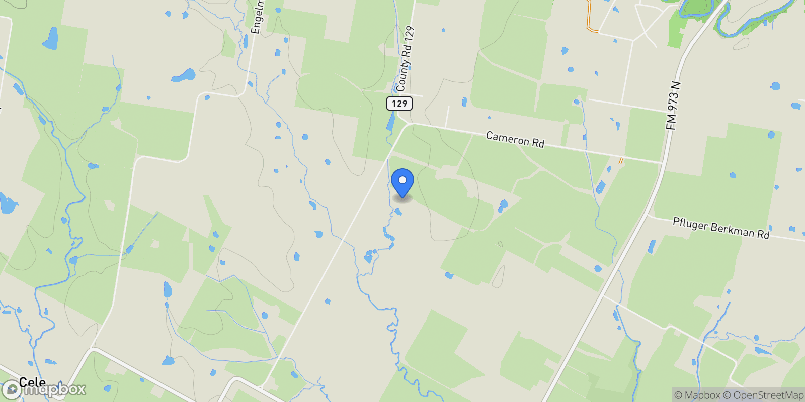 Map showing 20681 Cameron Road, Coupland, TX 78615, Beyersville, Texas, United States.