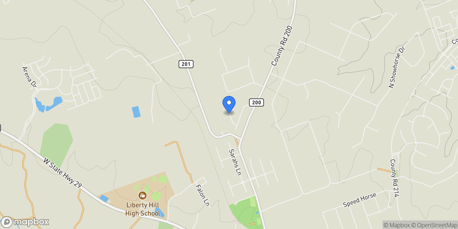 Map showing 121 Quarry Park Cove, Liberty Hill, TX 78642, Liberty Hill, Texas, United States.