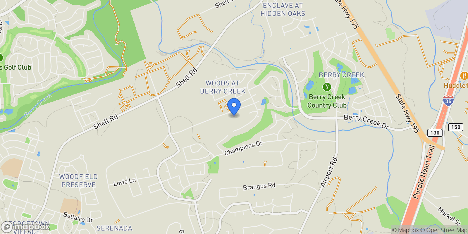 Map showing 444 Logan Ranch Road Road, Georgetown, TX 78628, Georgetown, Texas, United States.