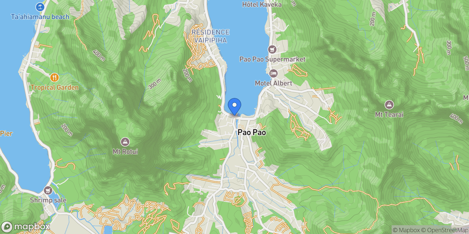 Map showing Moorea-Maiao, Moorea-Maiao, Moorea-Maiao, Windward Islands, French Polynesia.