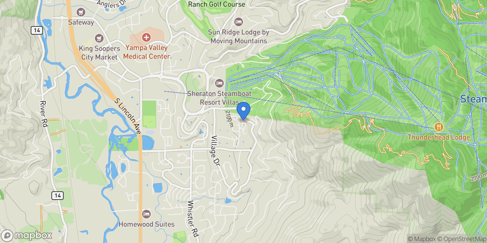 Map showing 2684 Cross Timbers Trail Unit# 3, Steamboat Springs, CO 80487, Steamboat Springs, Colorado, United States.
