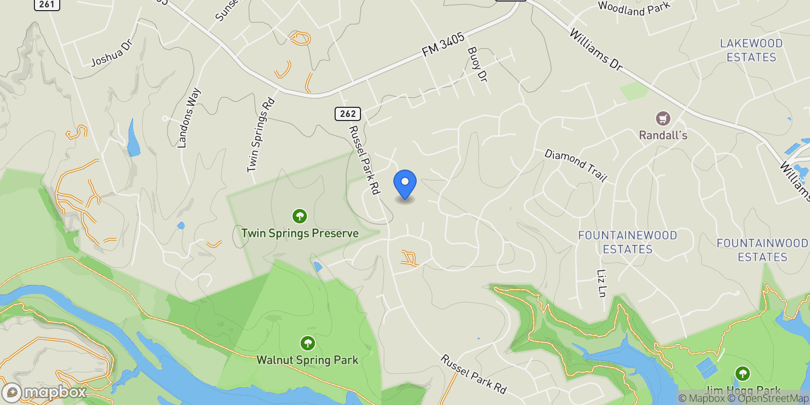 Map showing 511 County Road 262, Georgetown, TX 78633, Georgetown, Texas, United States.