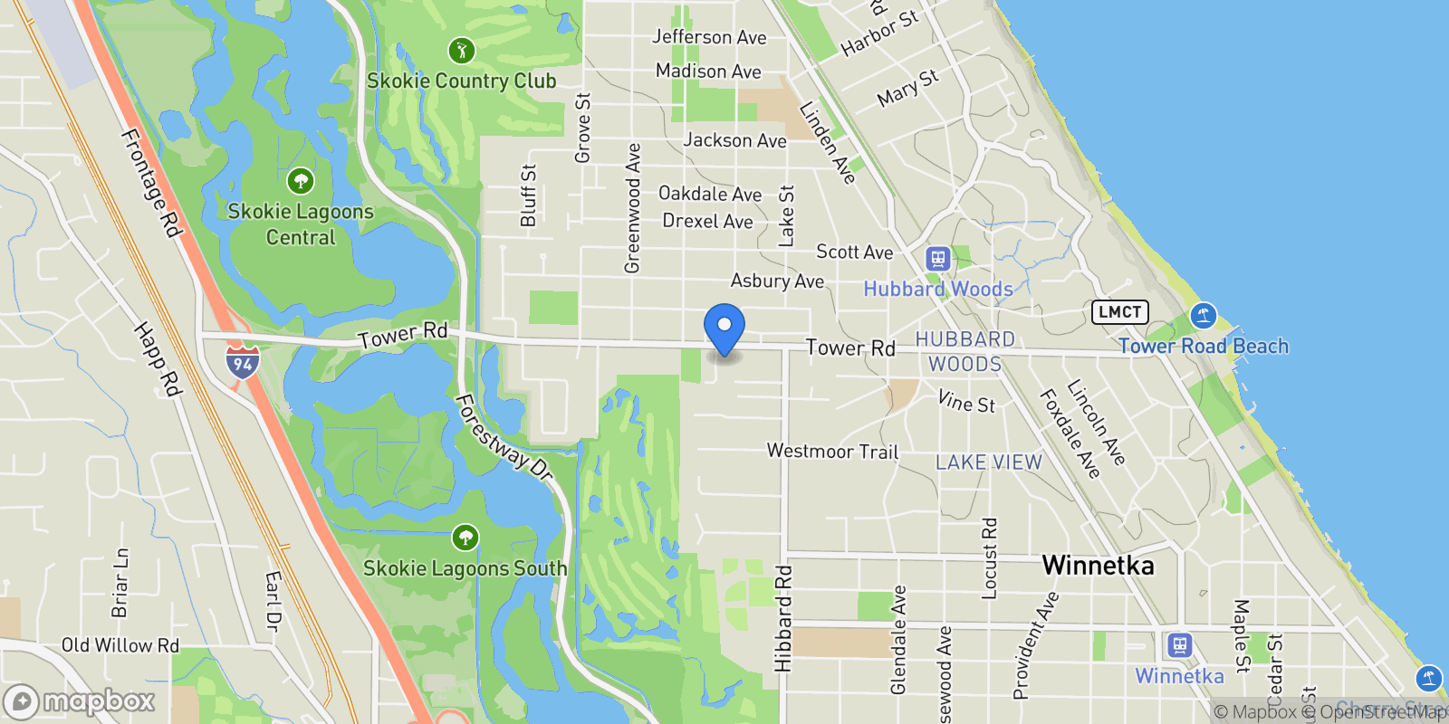 Map showing 861 Bell Lane, Winnetka, IL, 60093, USA, Winnetka, Illinois, United States.