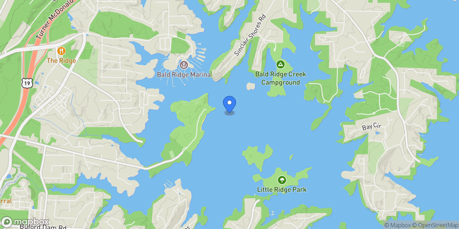 Map showing 4685 Palmetto Lane, Cumming, Georgia, United States.