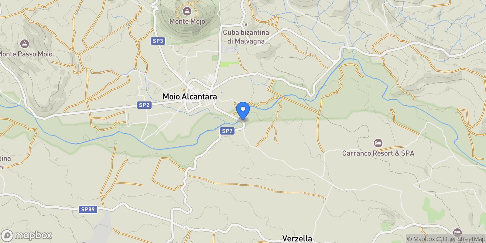 Map showing Strada Provinciale, Sicily, Italy.