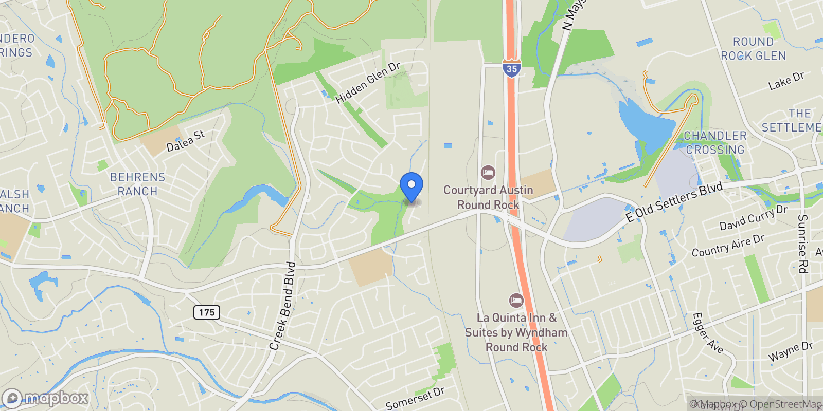 Map showing 1320 Becca Teal Place, Round Rock, TX 78681, Brushy Creek, Texas, United States.