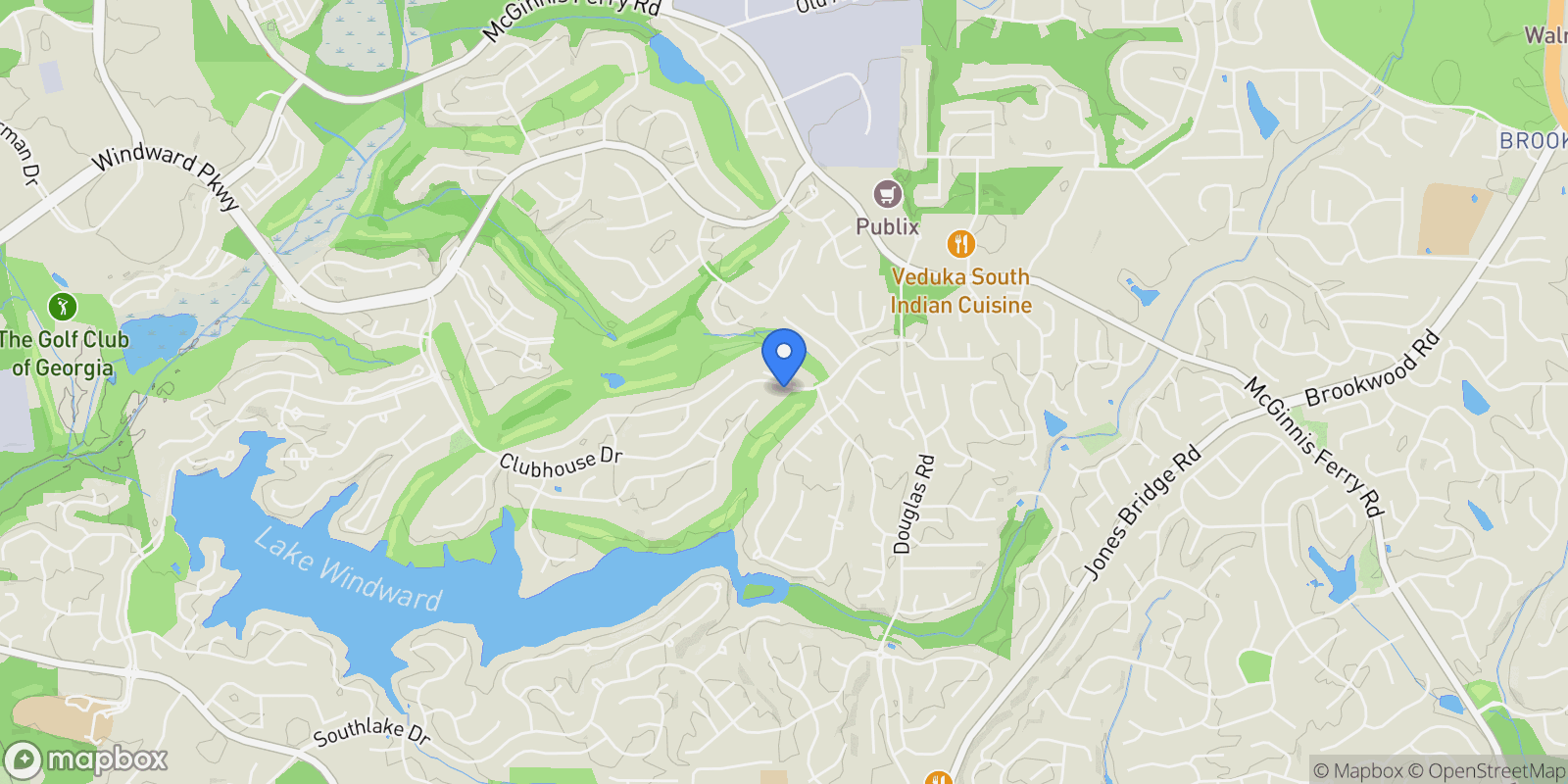 Map showing 2120 Blackheath Trace, Alpharetta, Georgia, United States.