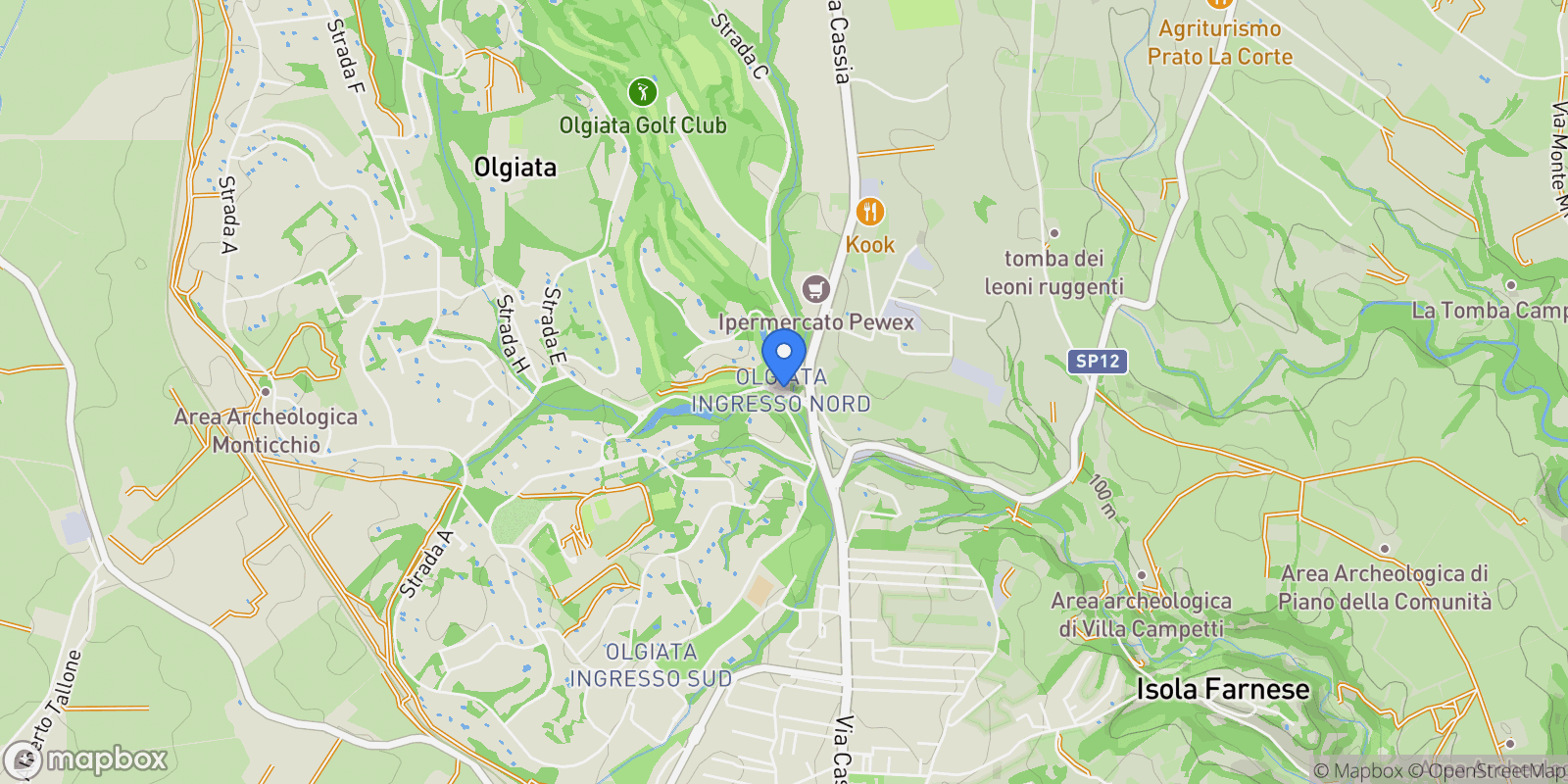 Map showing Largo dell'Olgiata, Rome, Lazio, Italy.