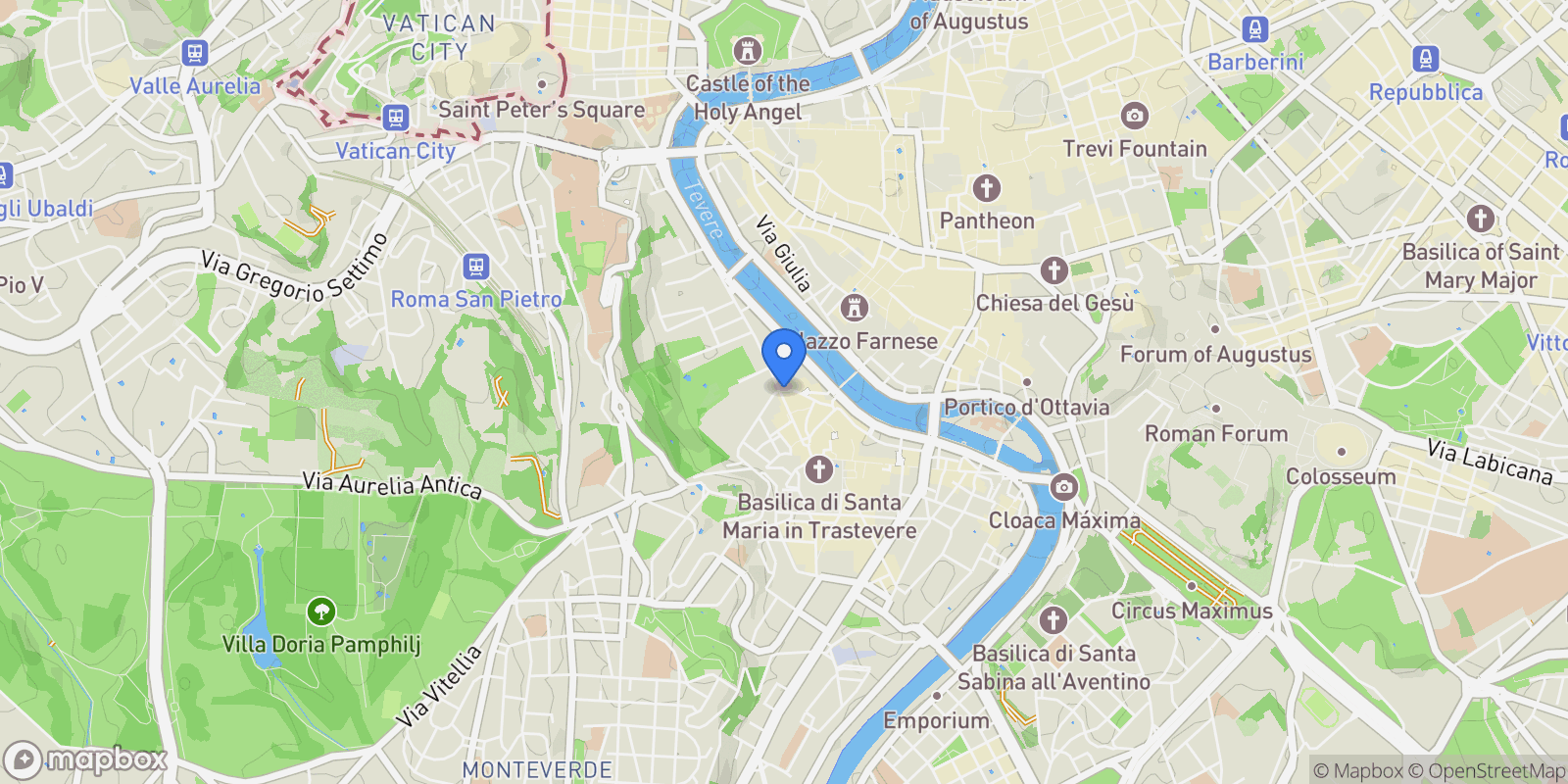 Map showing Via della Scala, Rome, Lazio, Italy.