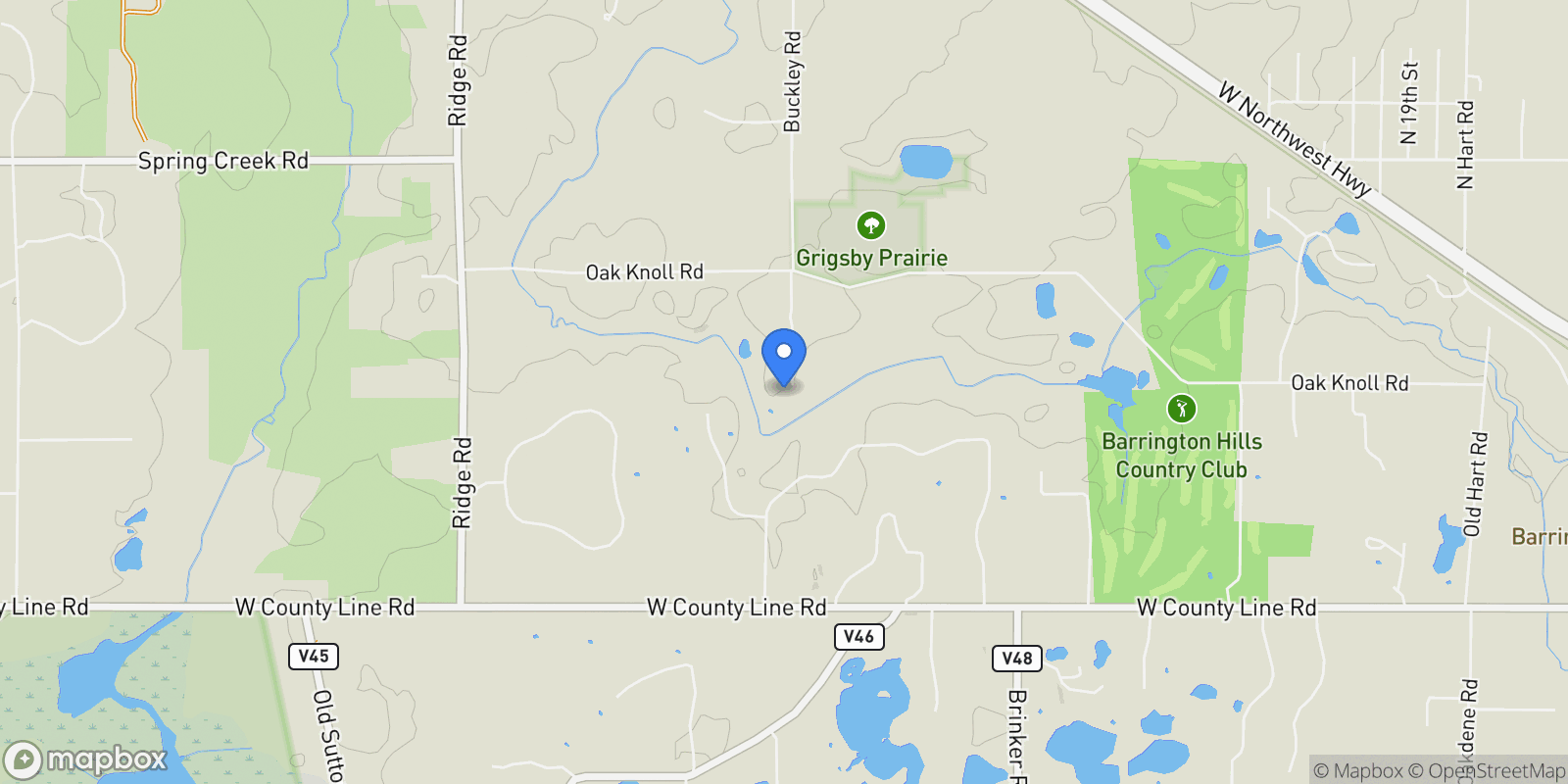 Map showing 166 N. Buckley Road, Barrington, IL, 60010, USA, Barrington Hills, Illinois, United States.