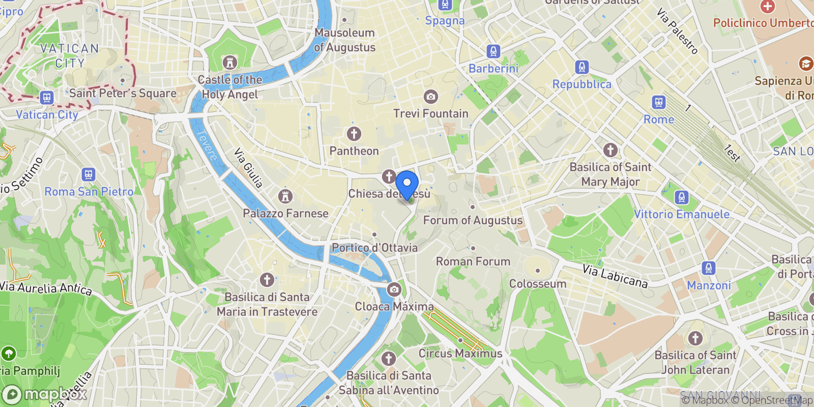 Map showing Piazza d'Aracoeli, La Cinquina - Bufalotta, Lazio, Italy.