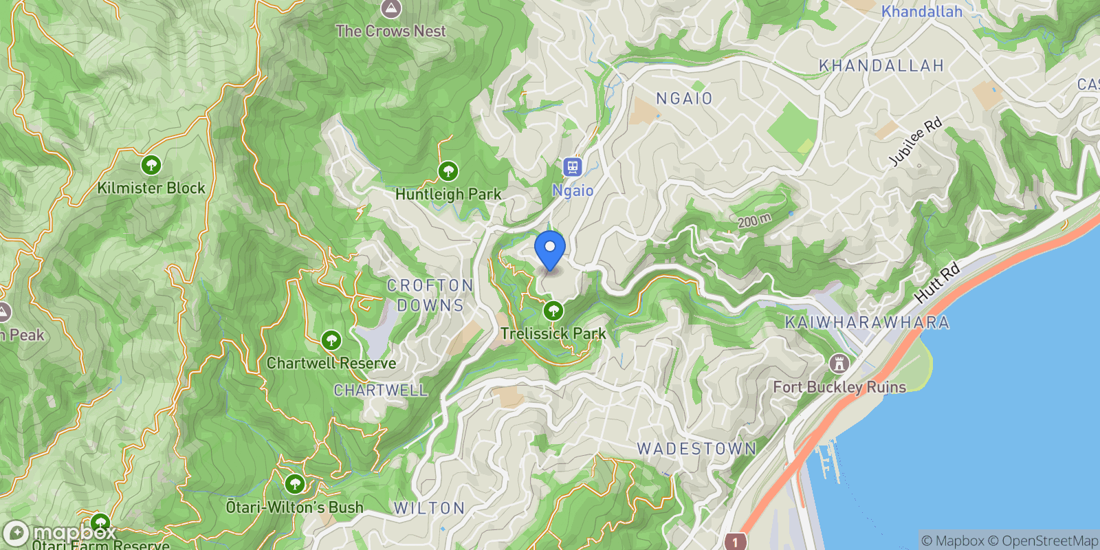 Map showing 11 Trelissick Crescent Ngaio, Wellington, WGN 6035, Wellington, Wellington, New Zealand.